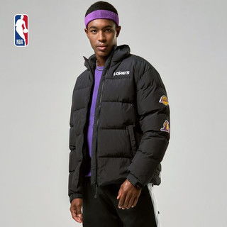 nba秋冬新品 银色拼接运动休闲白鸭绒羽绒服 湖人队 图片色 s